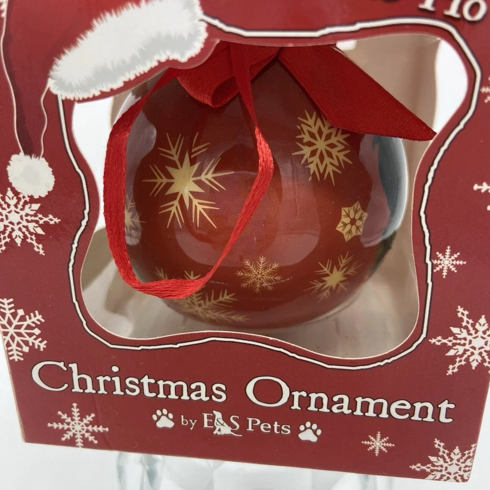 E&S Pets Shih Tzu Dog Christmas Ornament Shatterproof‎ Decoupage New Gift Decor